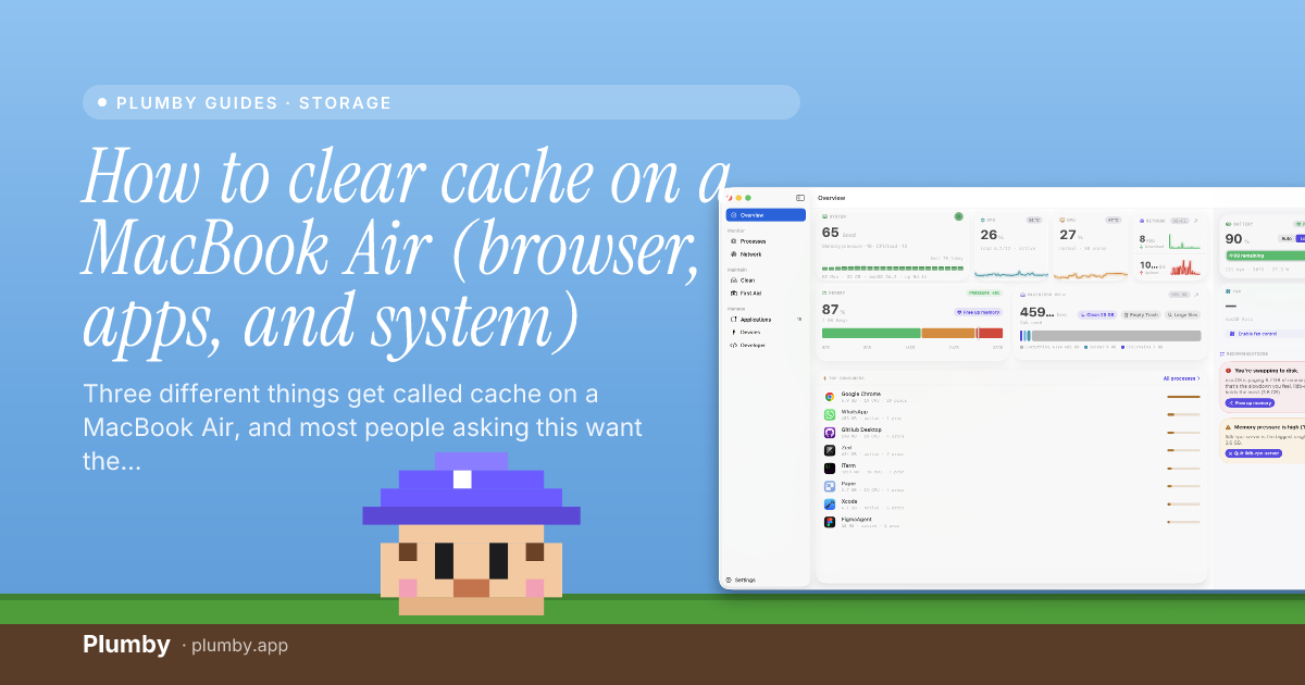How to clear cache on a MacBook Air (browser, apps, and system)